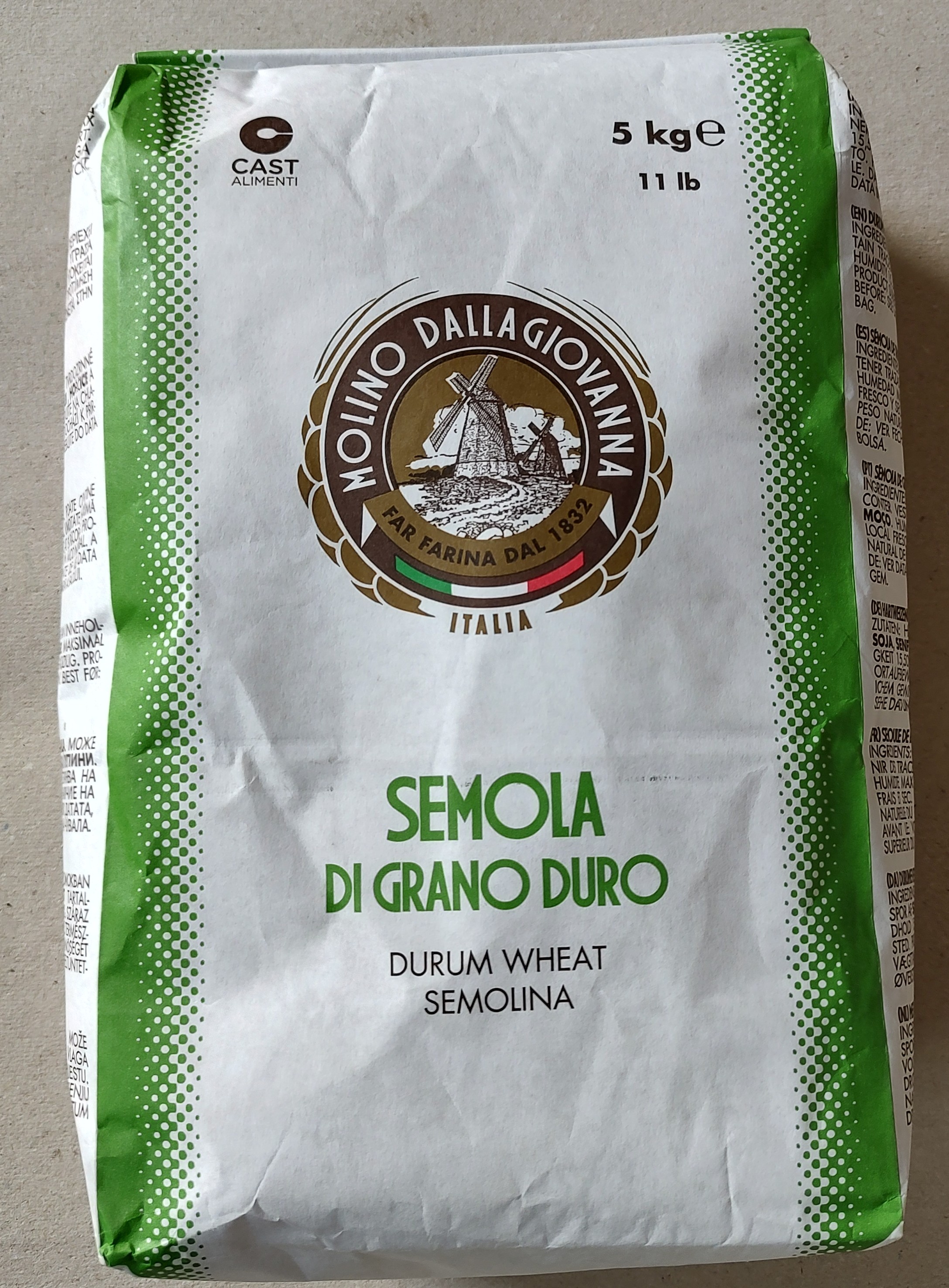 Mouka Semolina EXTRA Dallagiovanna 5kg